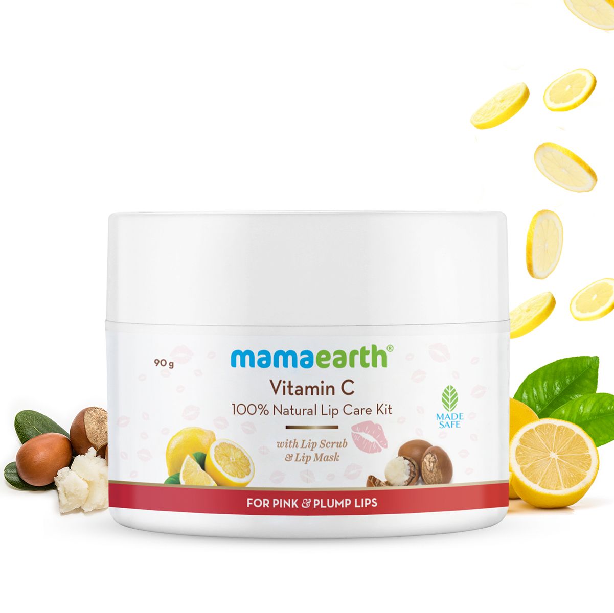 Mamaearth Vitamin C 100% Natural Lip Care Kit With Lip Scrub & Lip Mask For Pink and Plump Lips, 90g - Buy from Indicrest