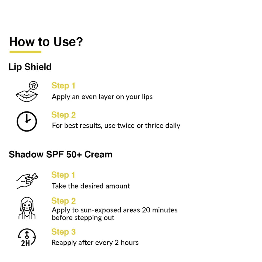 Fixderma Shadow Lip Shield SPF 50 + Shadow SPF 50 Cream | SPF 50 Sun Protection Duo for Face and Lips, Face Cleanser 75g + Serum 30ml + Cream 15g - Image 6 - Buy from Indicrest