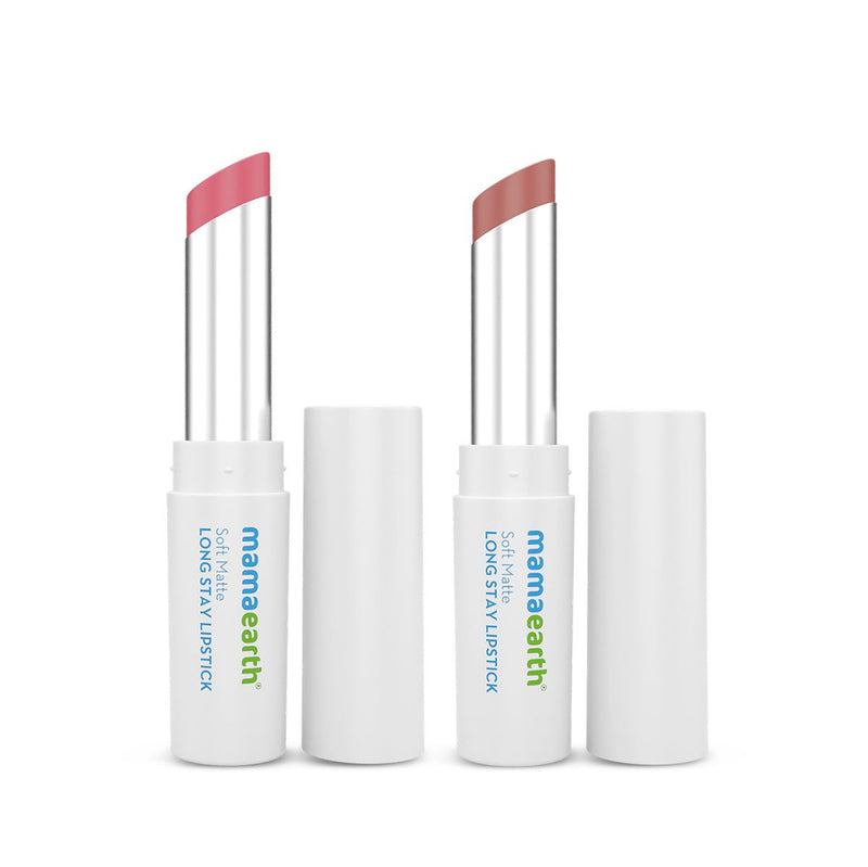 Mamaearth Soft Matte Long Stay Lipstick Duo, 2 X 3.5g - Buy from Indicrest