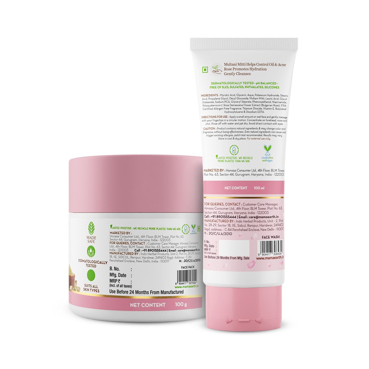 Mamaearth Multani Mitti Acne Control Combo, 100ml + 100g - Image 2 - Buy from Indicrest