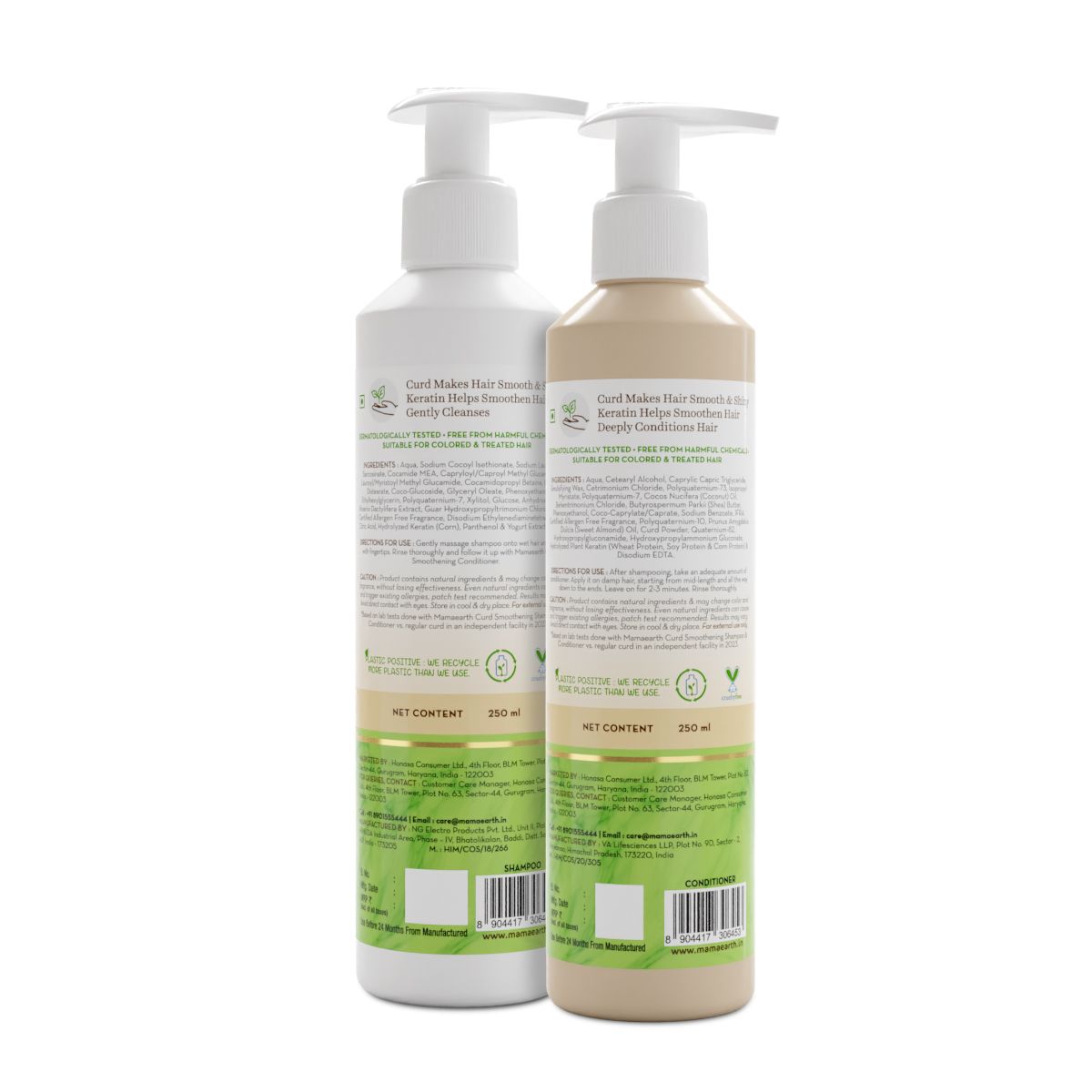 Mamaearth Curd Smoothening Combo, Shampoo 250ml + Conditioners 250ml - Image 2 - Buy from Indicrest
