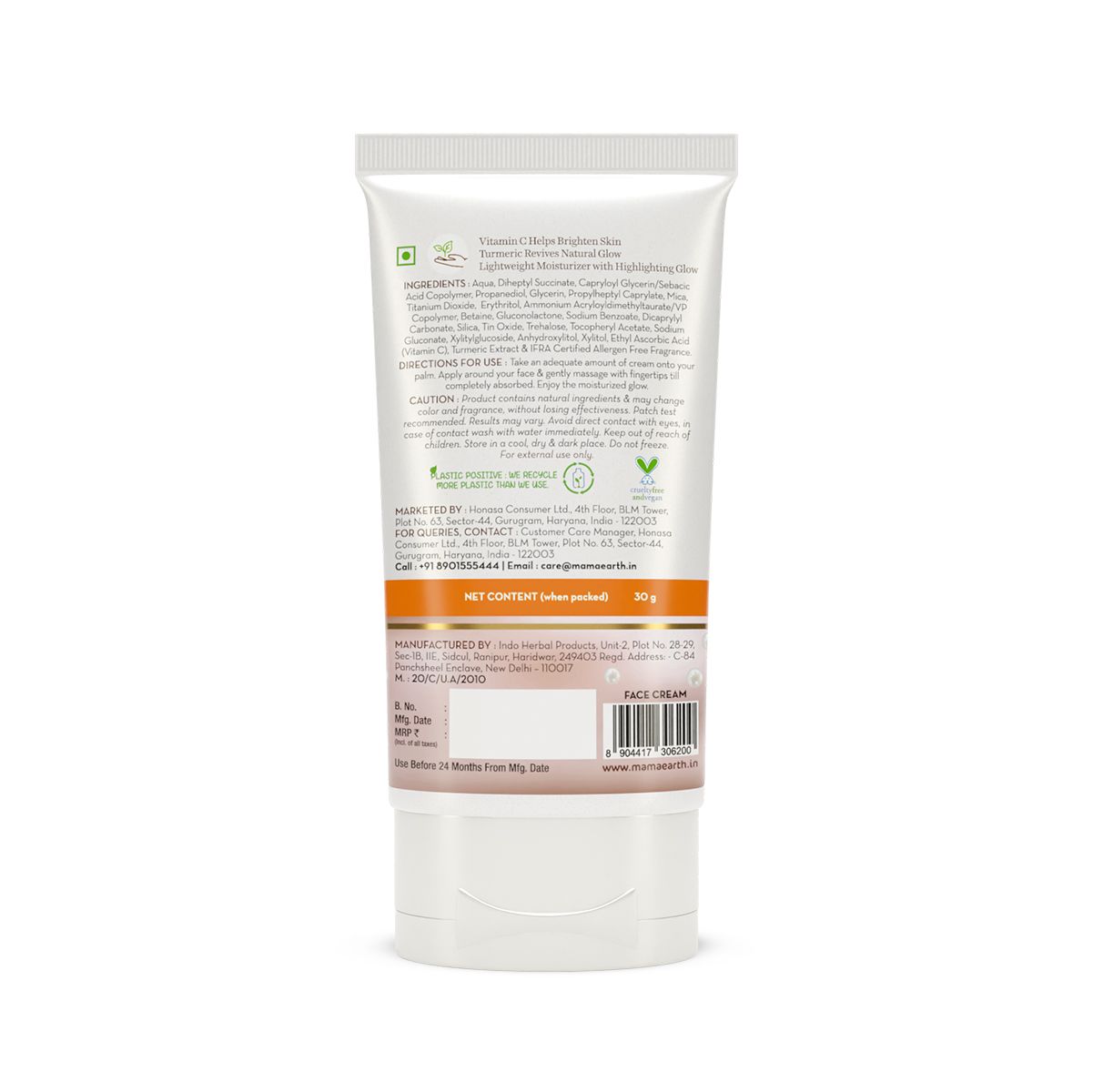 Mamaearth Vitamin C Daily Glow Lumi Cream with Vitamin C & Turmeric for Highlighter Like Glow, 30g - Image 11 - Buy from Indicrest