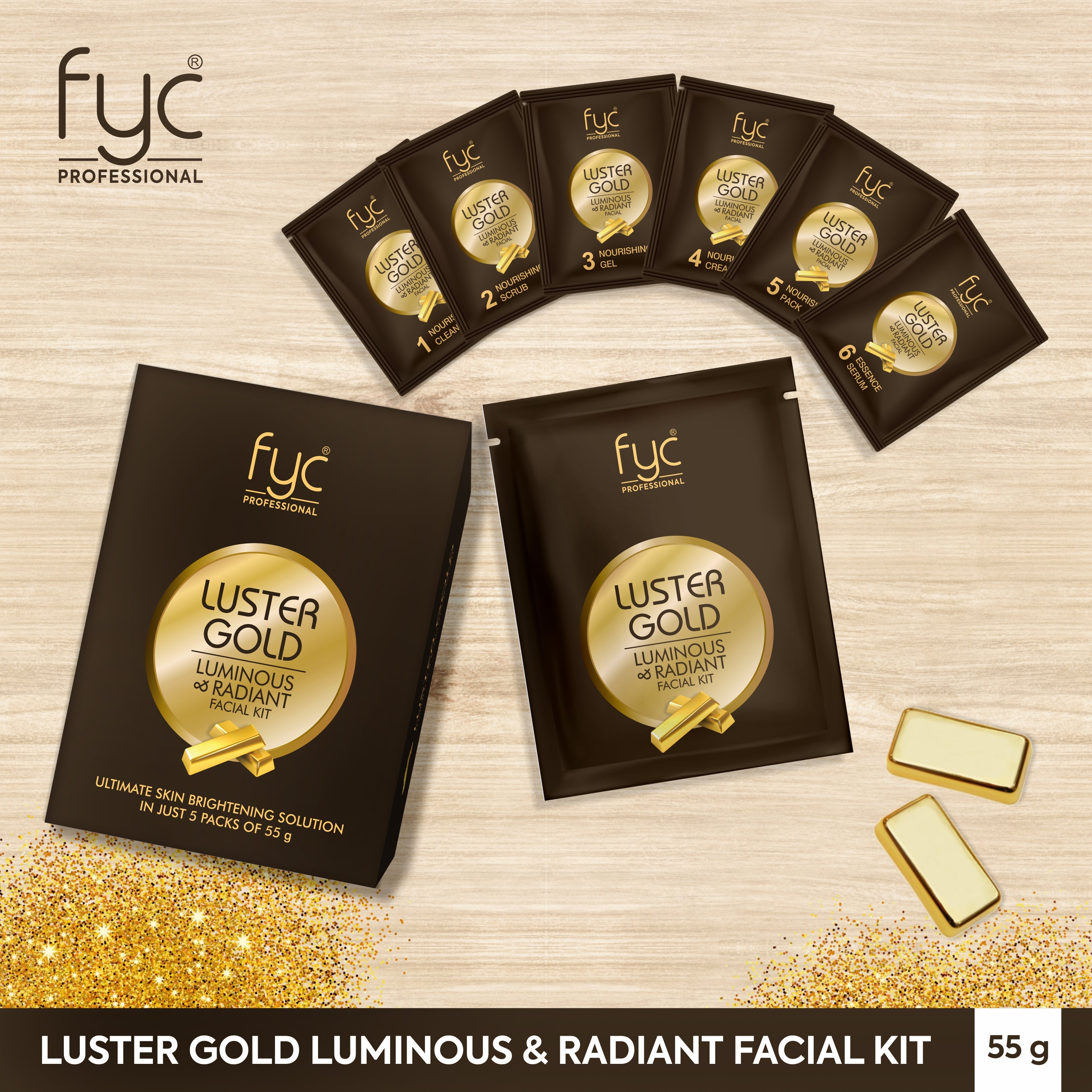 fyc-professional-luster-gold-pouch-facial-kit - Image 3 - Buy from Indicrest