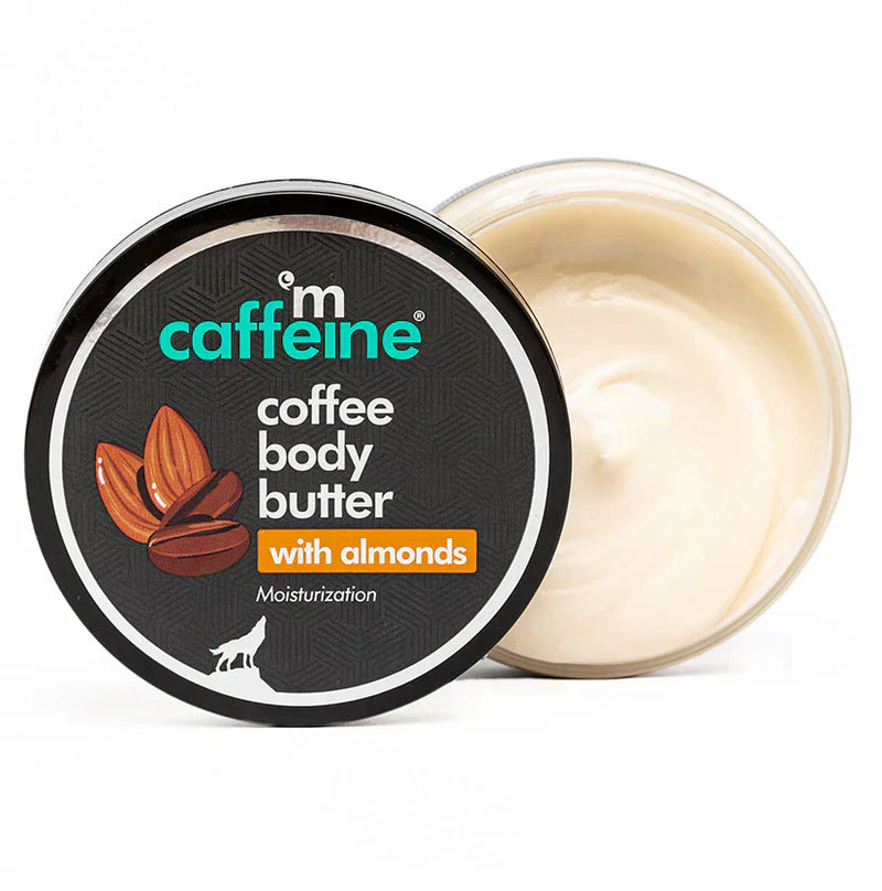 mCaffeine Coffee Body Butter with Almonds for Deep Moisturization & Smooth Skin (100g) - Indicrest Buy at Indicrest