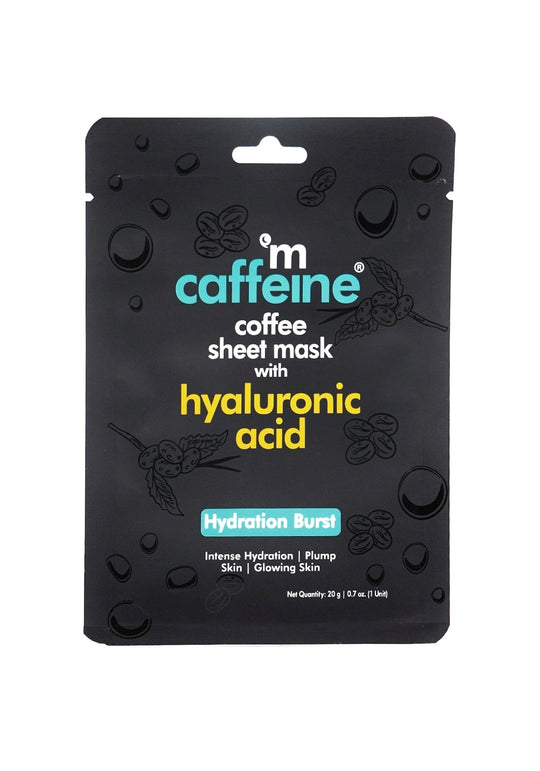 mCaffeine Coffee Hyaluronic Sheet Mask - 20g - Indicrest Buy at Indicrest