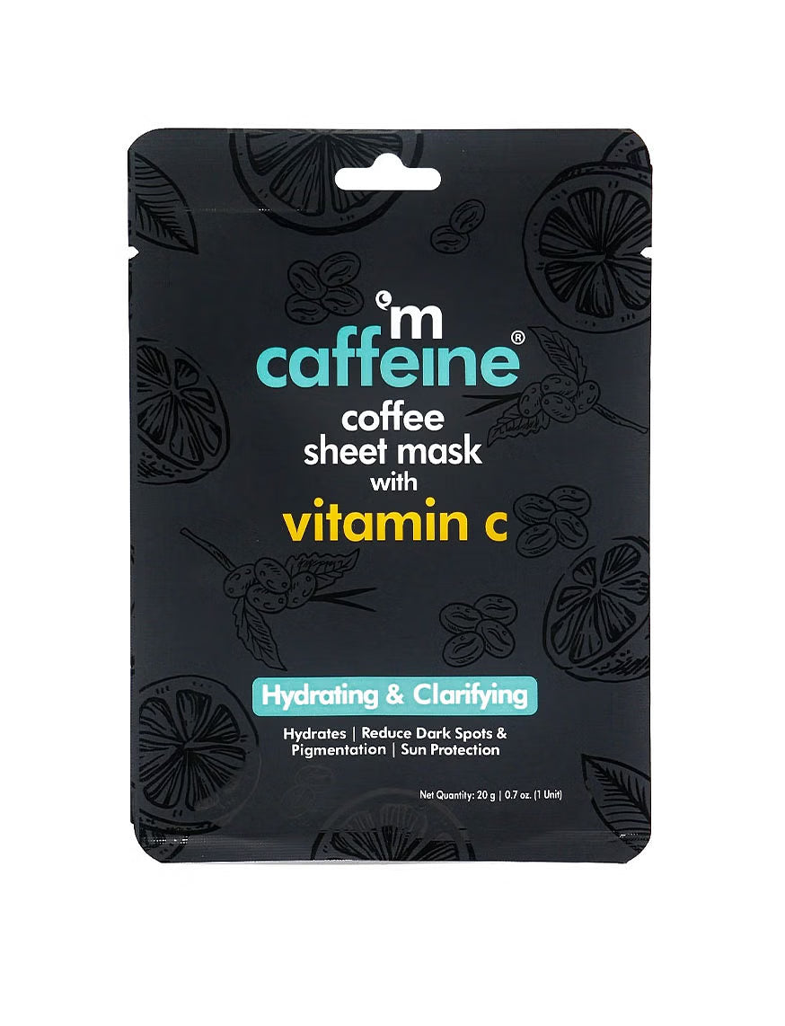 mCaffeine Coffee Vitamin C Sheet Mask - 20g - Indicrest