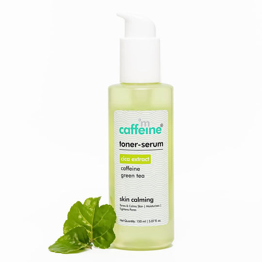 mCaffeine Green Tea Cica Extracts & Green Toner Serum - Indicrest Buy at Indicrest