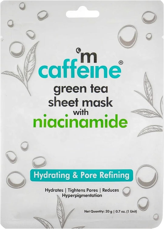 mCaffeine Green Tea Niacinamide Sheet Mask - Indicrest Buy at Indicrest