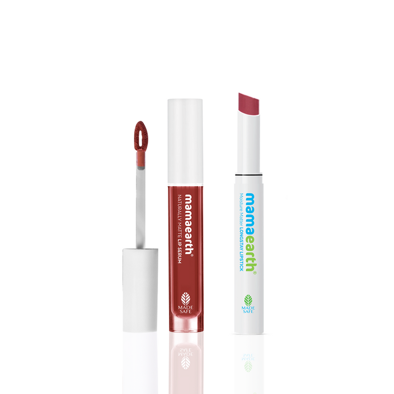 Mamaearth The Nude Edit Lipstick Combo, 3ml + 2g - Buy from Indicrest