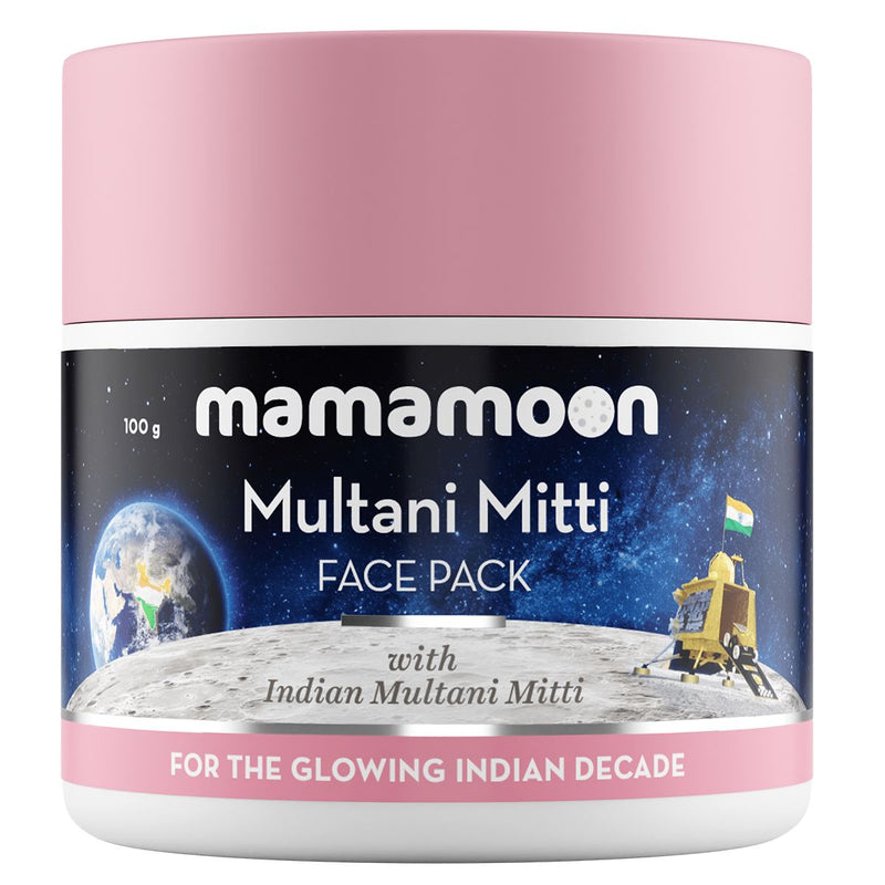 Mamaearth Mamamoon Multani Mitti Face Pack with Indian Multani Mitti for Oil Control & Acne, 100g - Buy from Indicrest
