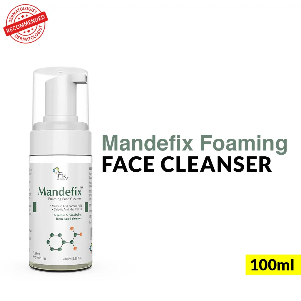 Fixderma Mandefix Foaming Face Cleanser | A mild exfoliating cleanser for acne prone skin, 50ml - Image 10 - Buy from Indicrest