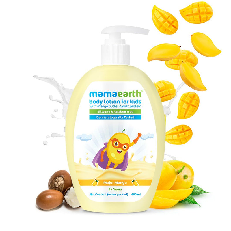 Mamaearth Major Mango Body Lotion For Kids with Mango Butter & Milk Protein, 400ml - Buy from Indicrest