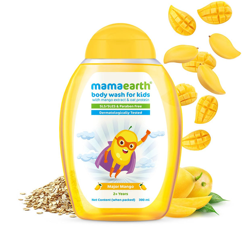 Mamaearth Major Mango Body Wash For Kids with Mango and Oat Protein, 300ml - Buy from Indicrest