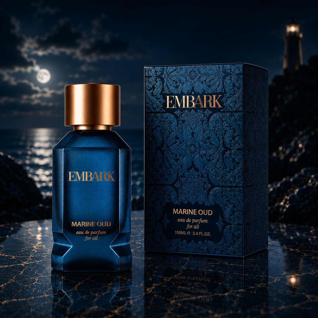 Embark Perfumes Marine Oud For All - Eau De Parfum (EDP) FRESH - WOODY, 50 ml