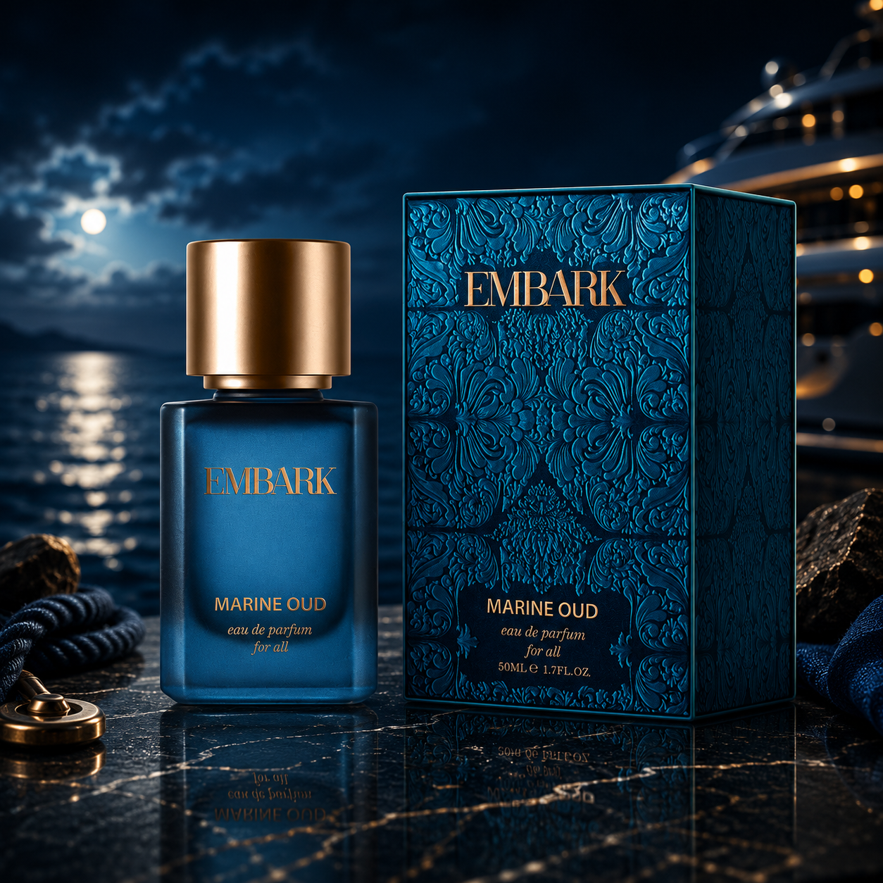 Embark Perfumes Marine Oud For All - Eau De Parfum (EDP) FRESH - WOODY, 50 ml