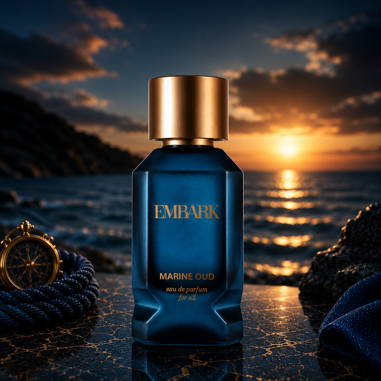 Embark Perfumes Marine Oud For All - Eau De Parfum (EDP) FRESH - WOODY, 100 ml