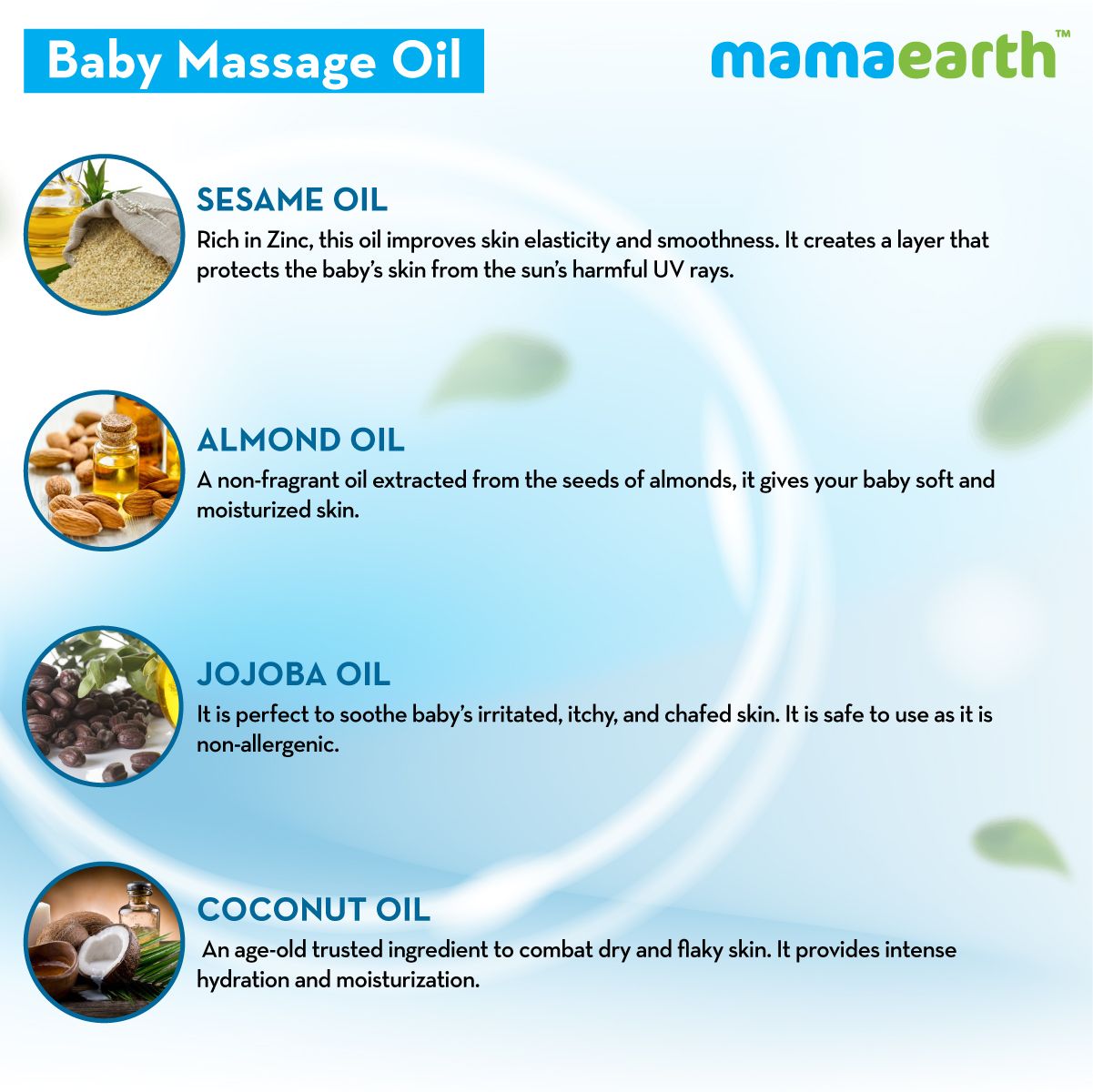 Mamaearth Soothing Massage Oil for Babies with Sesame, Almond and Jojoba Oil, 200ml - Image 4 - Buy from Indicrest