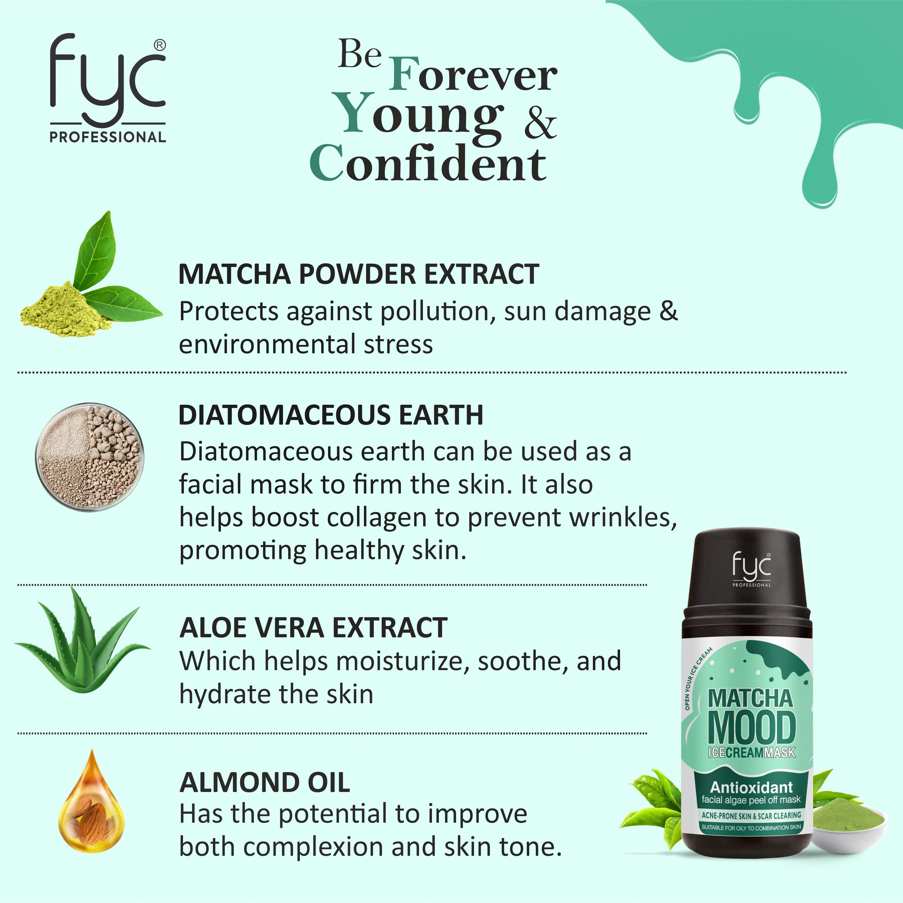 fyc-professional-matcha-mood-ice-cream-mask - Image 5 - Buy from Indicrest