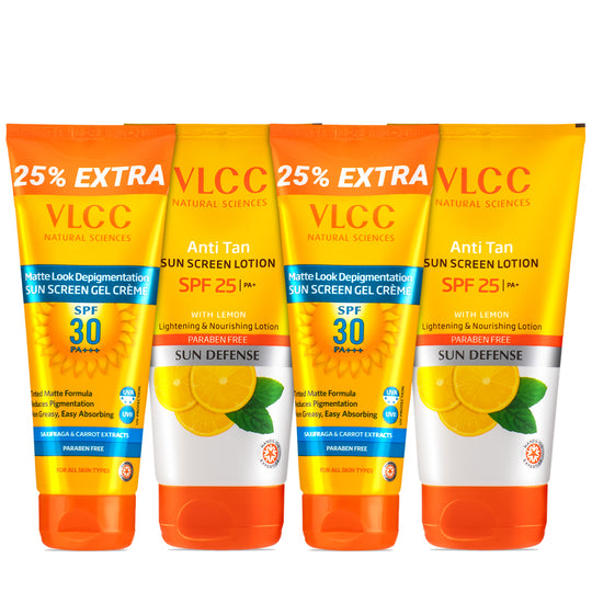 VLCC Anti Tan Sun Screen Lotion SPF 25 and Matte Look SPF 30 PA ++ Sunscreen - Buy from Indicrest