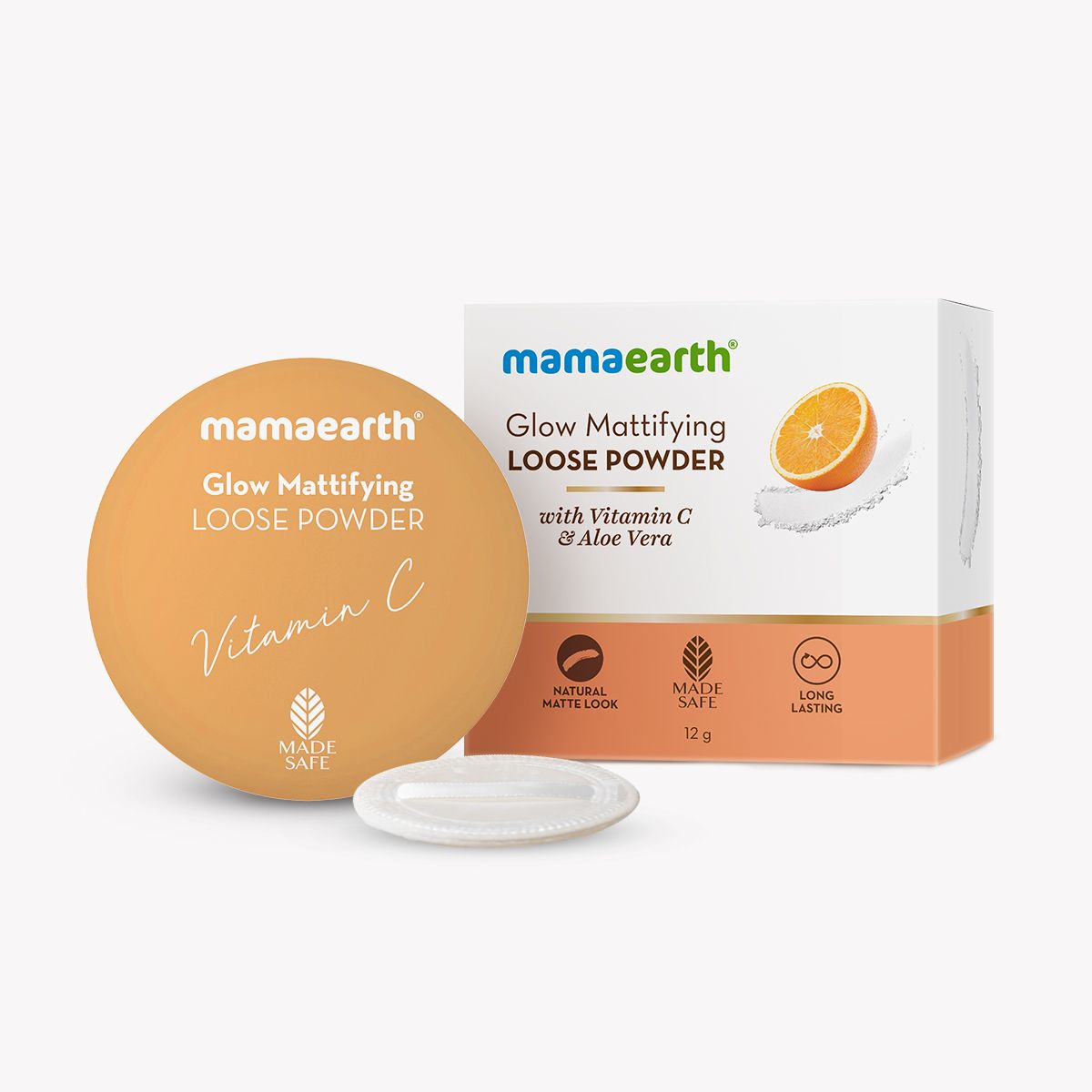 Mamaearth Glow Mattifying Loose Powder with Vitamin C & Aloe Vera for a Natural Matte Look, 12g - Image 6 - Buy from Indicrest