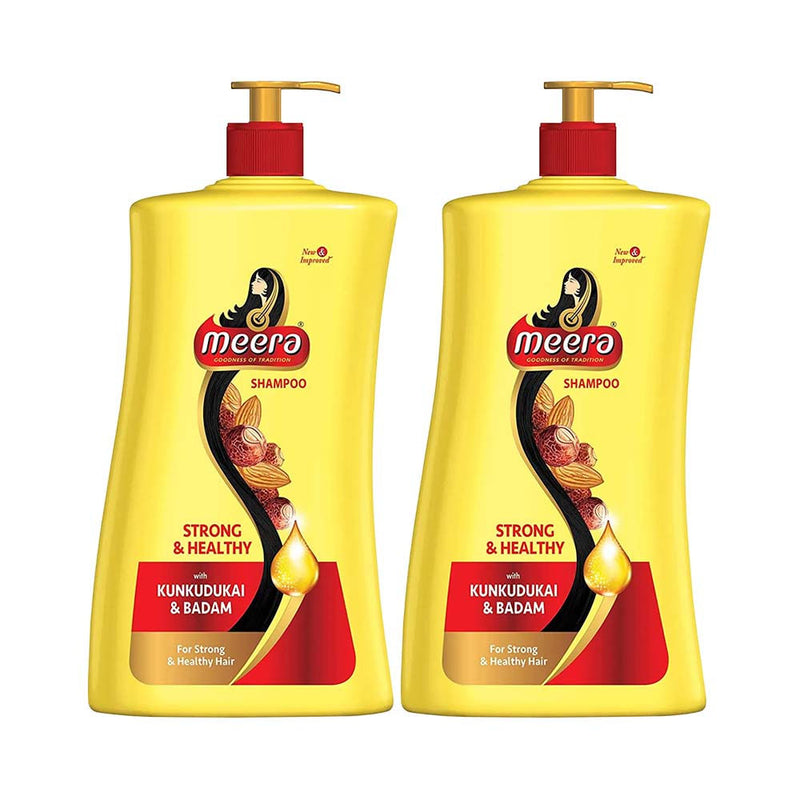 Meera Hairfall Care Shampoo With Shikakai & Badam 1 Litre (Pack of 2) Combo Buy at Indicrest