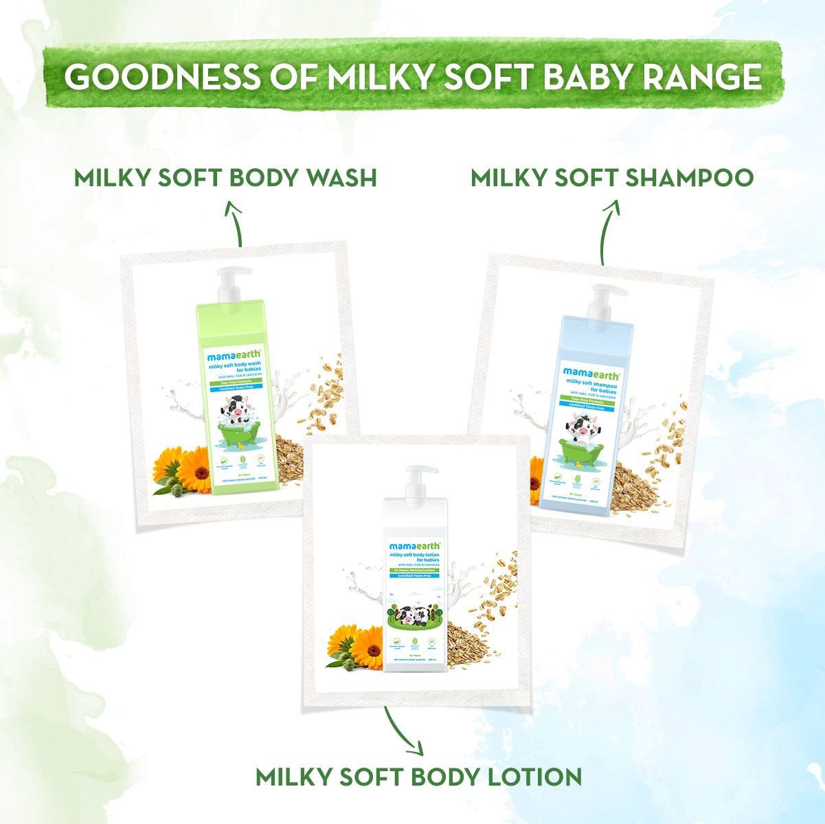 Mamaearth Milky Soft Body Wash for Babies with Oats, Milk and Calendula, 25ml - Image 5 - Buy from Indicrest