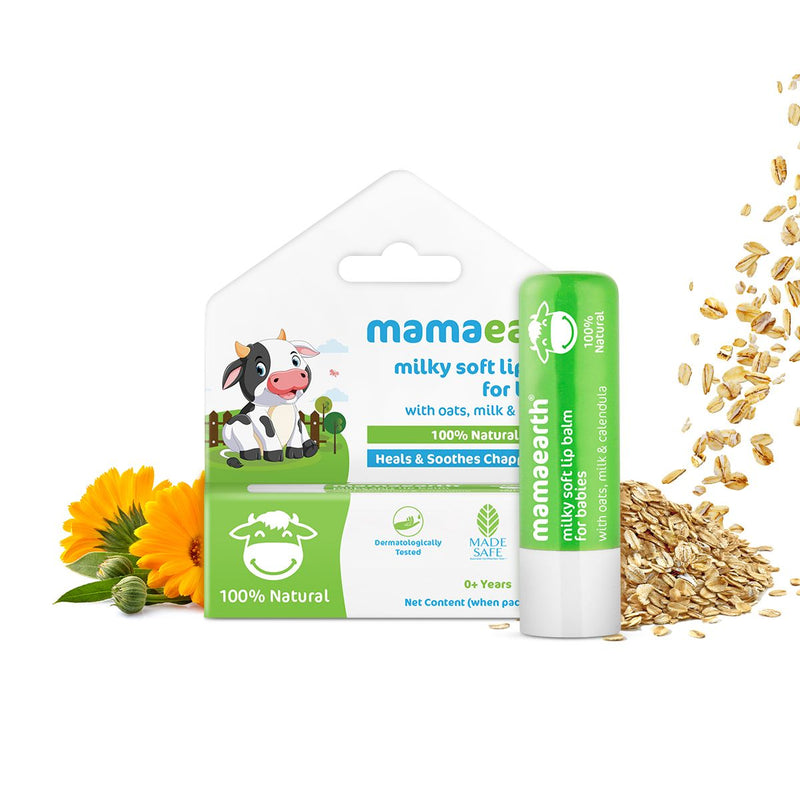 Mamaearth Milky Soft Natural Lip Balm for Babies with Oats, Milk & Calendula, 4g - Buy from Indicrest