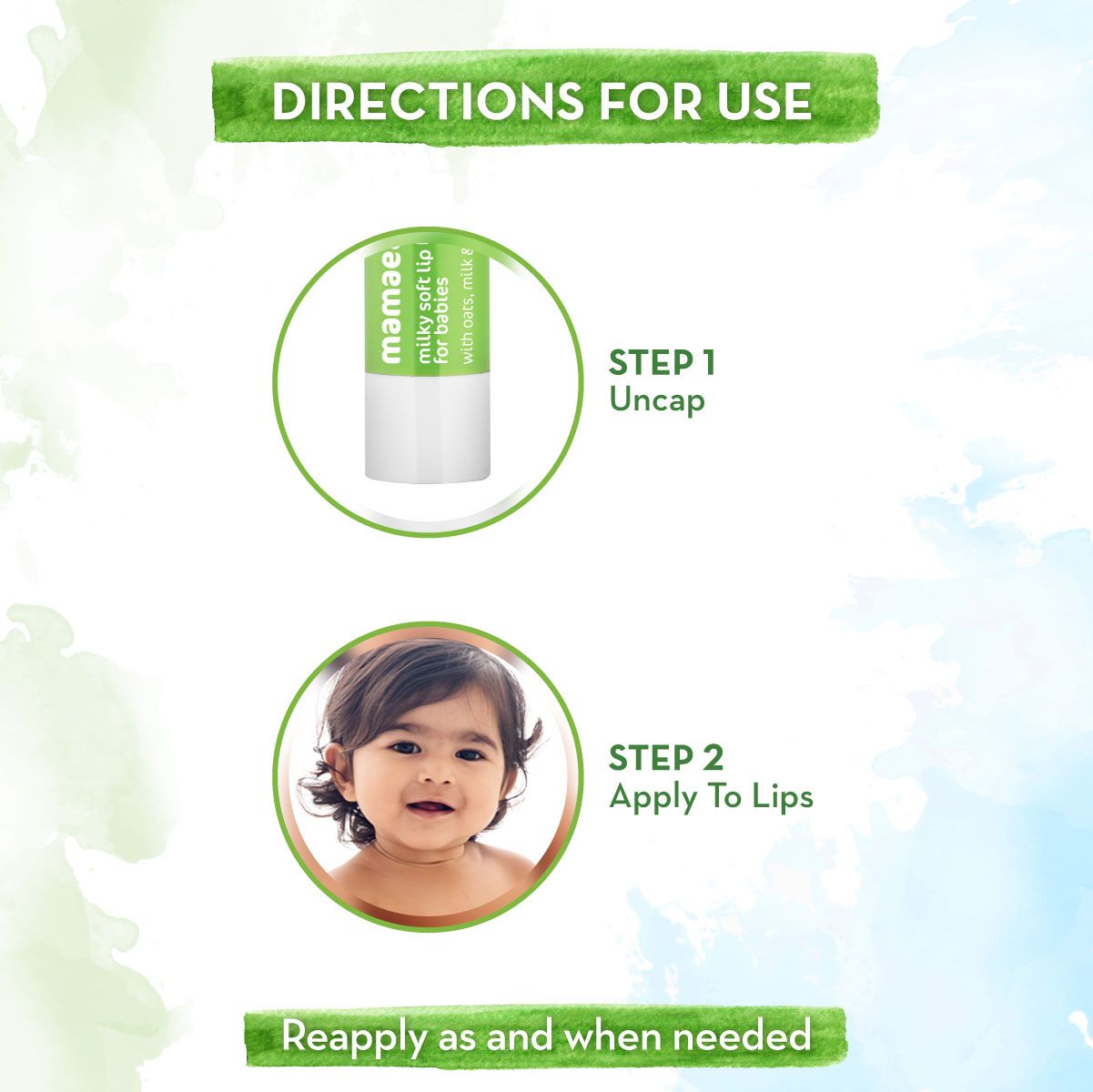 Mamaearth Milky Soft Natural Lip Balm for Babies with Oats, Milk & Calendula, 4g - Image 4 - Buy from Indicrest