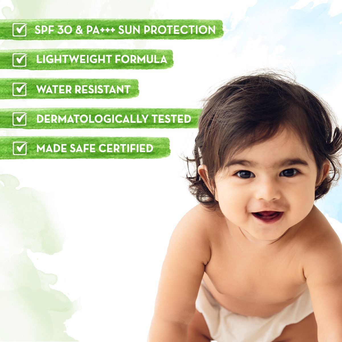 Mamaearth Milky Soft Mineral Based Sunscreen SPF 30 & PA+++ With Oats, Milk and Calendula for Babies, 80g - Image 3 - Buy from Indicrest