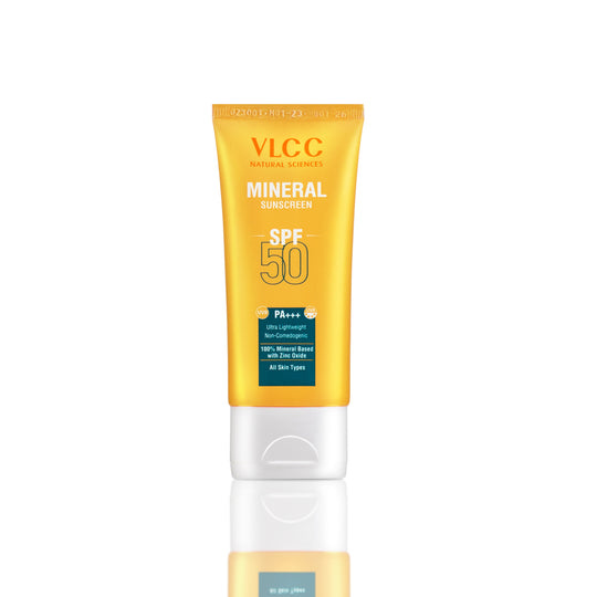 VLCC Mineral Sunscreen SPF 50 PA+++ Ultra Lightweight Non-Comedogenic - 50 g - Buy from Indicrest