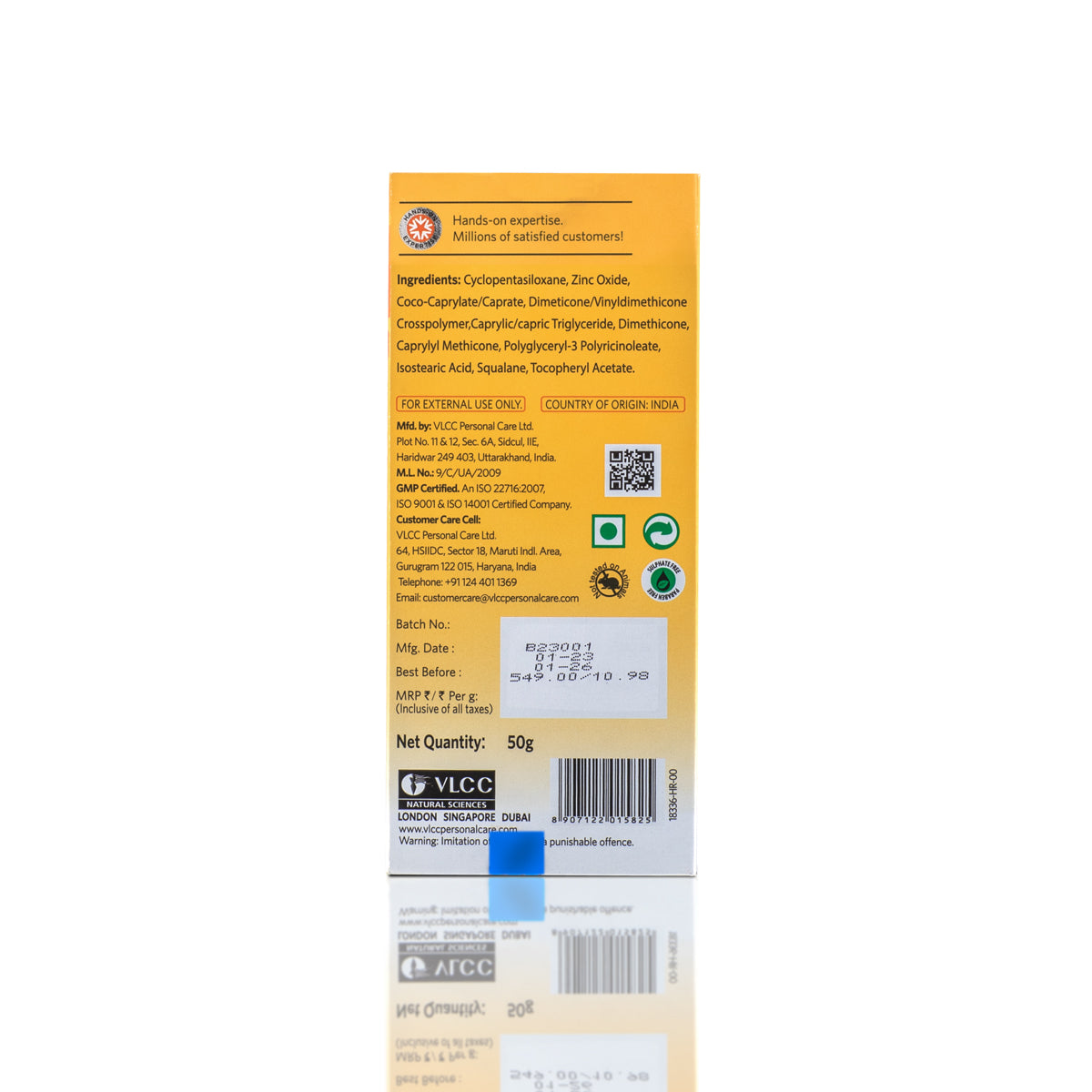 VLCC Mineral Sunscreen SPF 50 PA+++ Ultra Lightweight Non-Comedogenic - 50 g - Image 8 - Buy from Indicrest