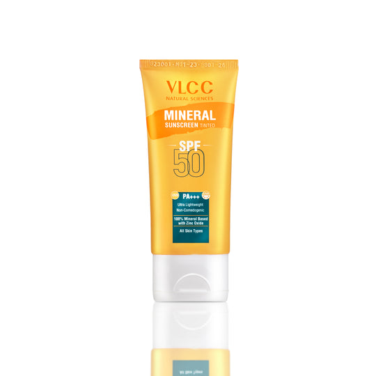 VLCC Mineral Sunscreen Tinted SPF 50 PA+++ Ultra Lightweight Non-Comedogenic - 50 g - Buy from Indicrest