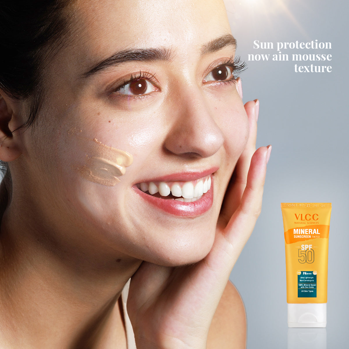 VLCC Mineral Sunscreen Tinted SPF 50 PA+++ Ultra Lightweight Non-Comedogenic - 50 g - Image 5 - Buy from Indicrest