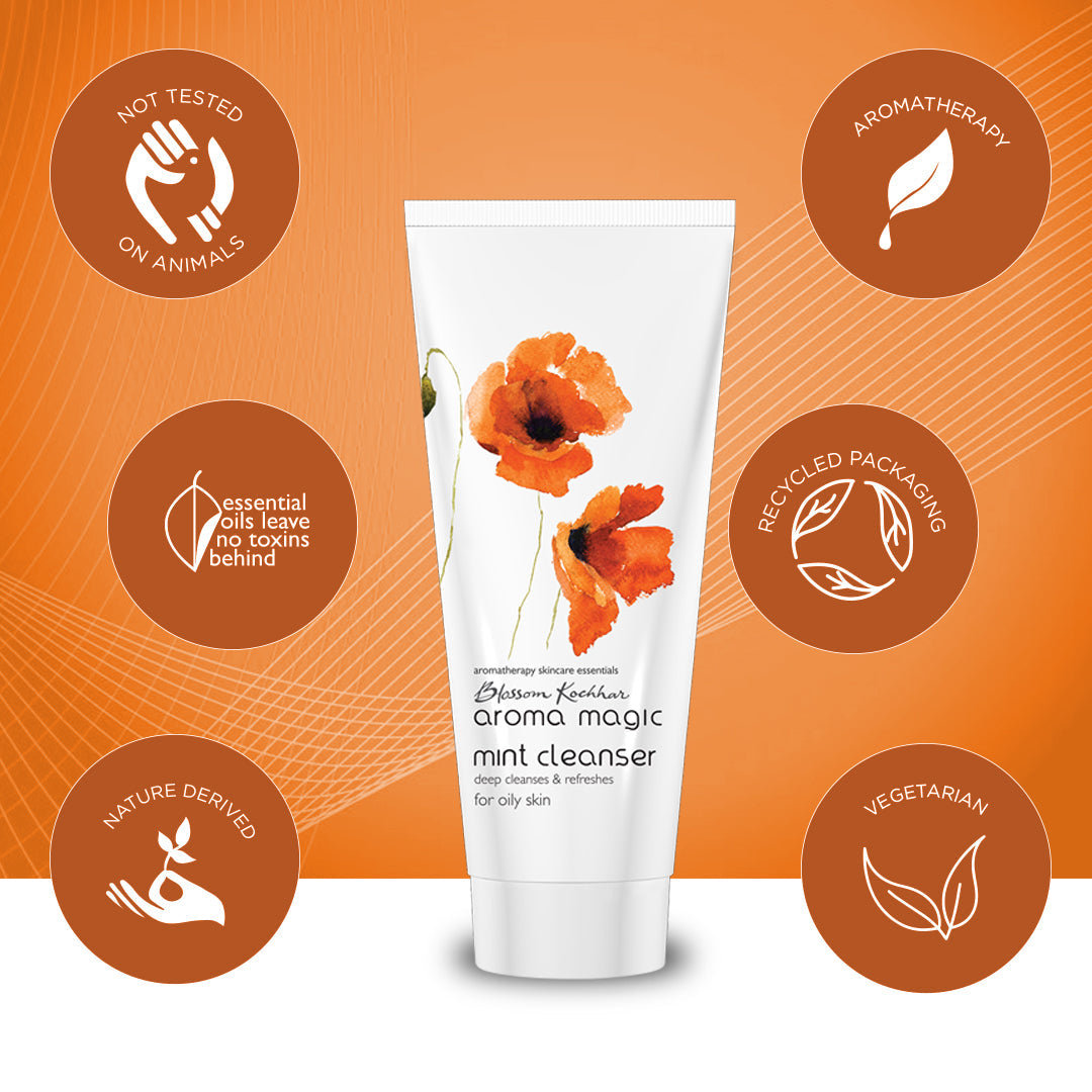 Aroma Magic Mint Cleanser For Oily & Acne Prone Skin, 100g - Image 5 - Buy from Indicrest