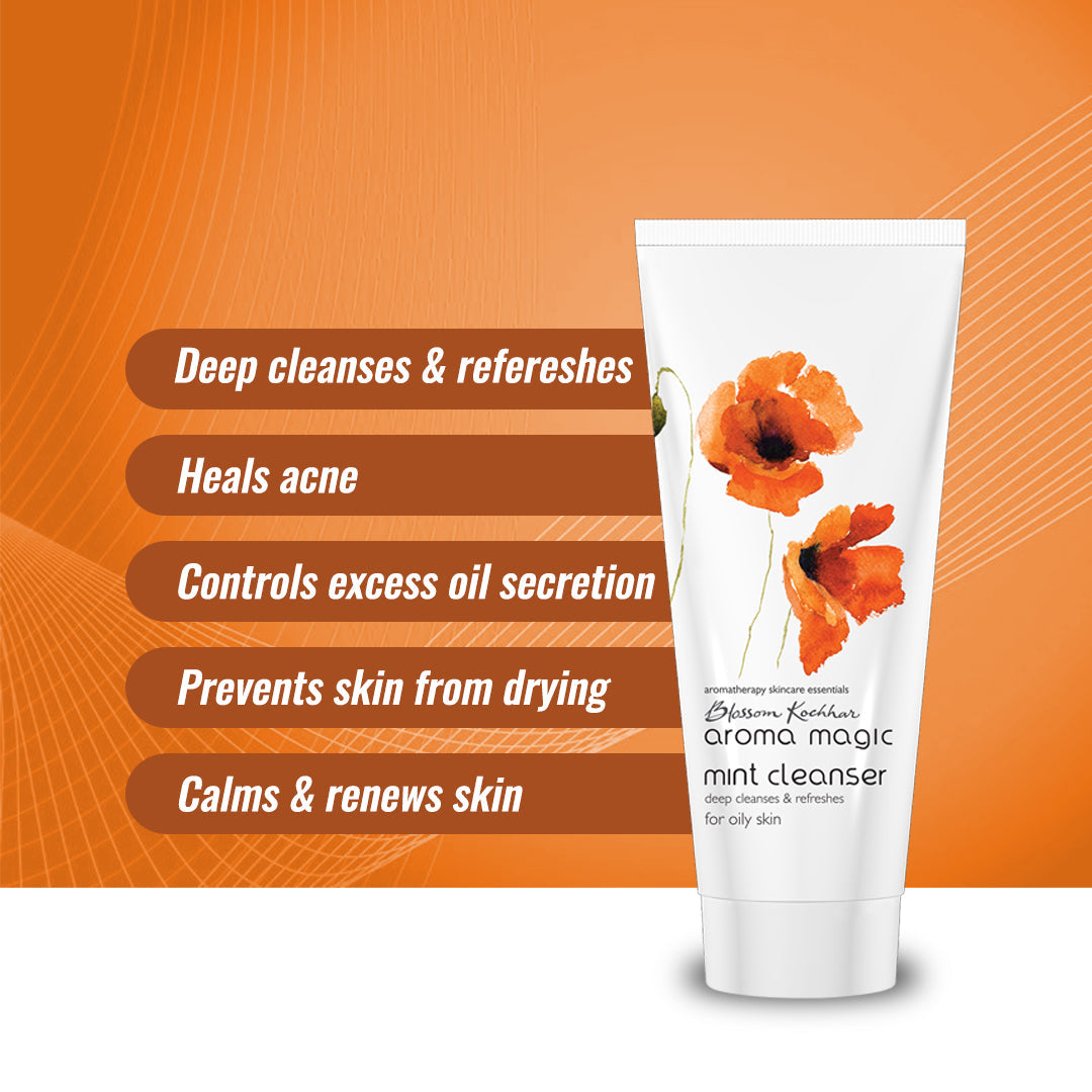 Aroma Magic Mint Cleanser For Oily & Acne Prone Skin, 100g - Image 2 - Buy from Indicrest
