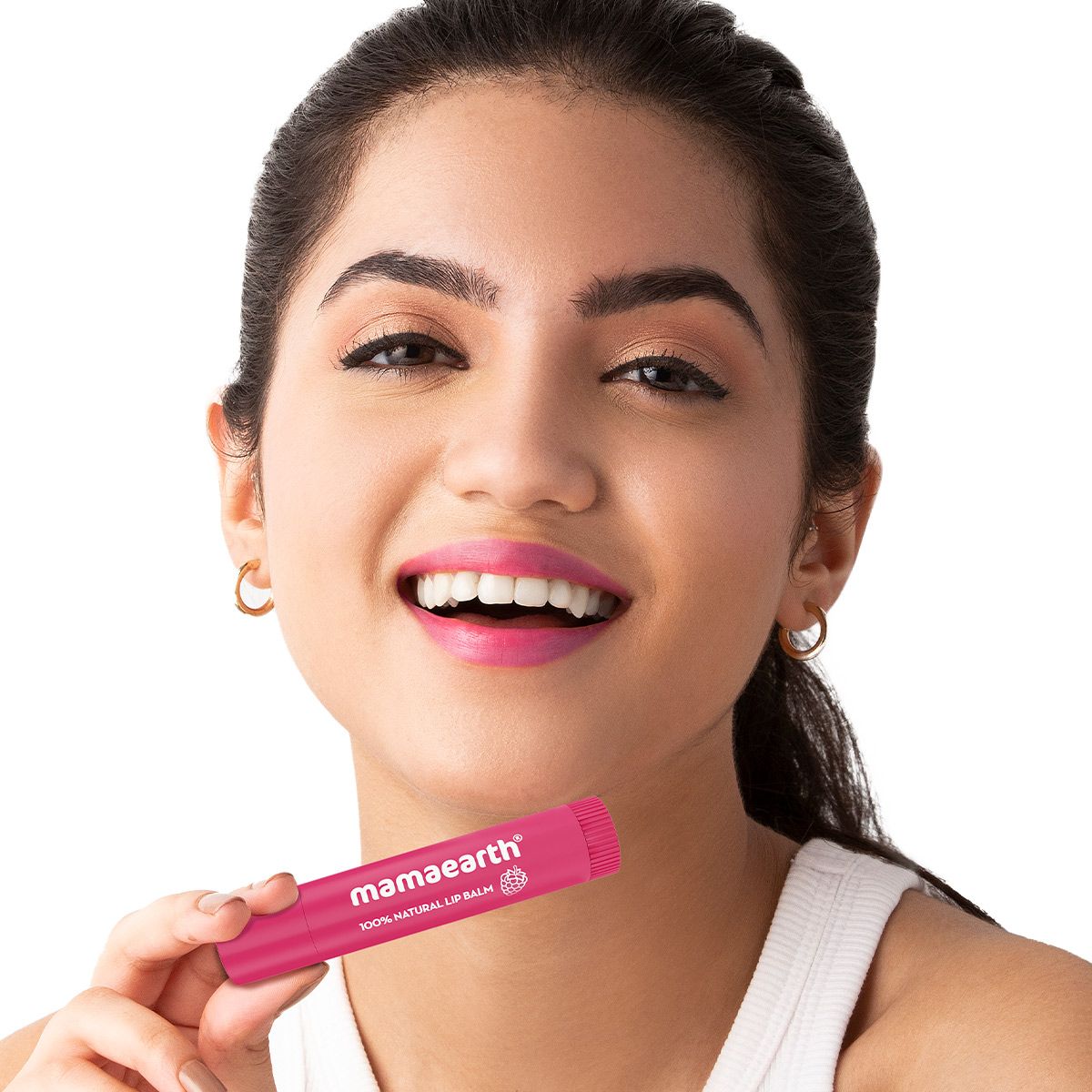 Mamaearth Nourishing Tinted 100% Natural Lip Balm with Vitamin E and Raspberry for Dry & Chapped Lips, 4g - Image 2 - Buy from Indicrest