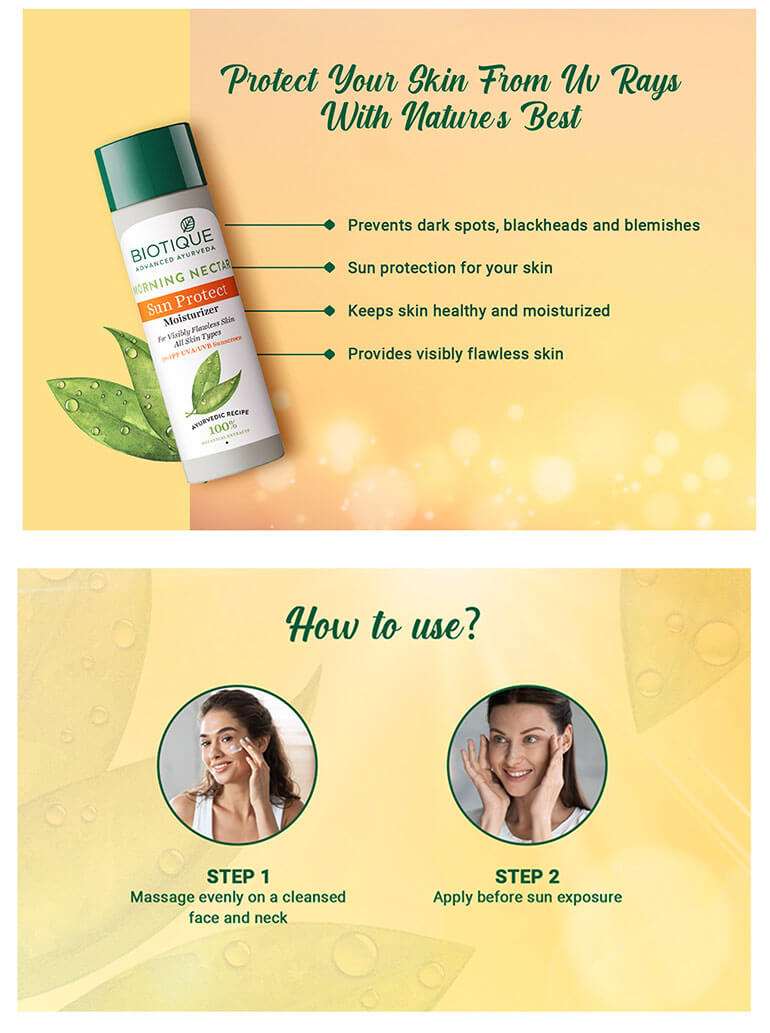 Biotique Morning Nectar Sun Protect Moisturizer (30+ SPF) ,120ml - Image 5 - Buy from Indicrest