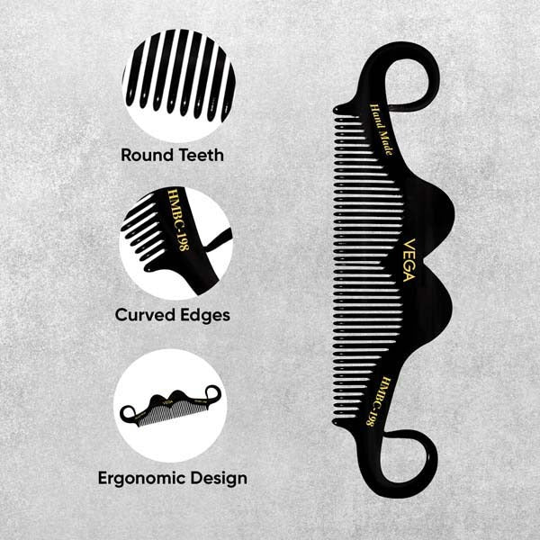 Vega Moustache Comb - HMBC-198