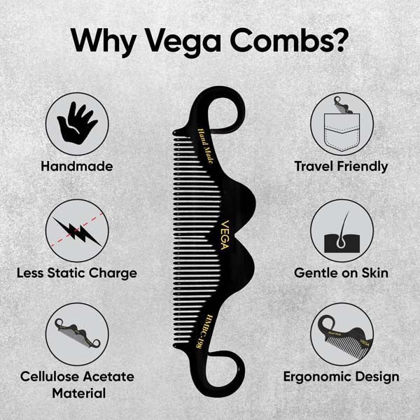 Vega Moustache Comb - HMBC-198