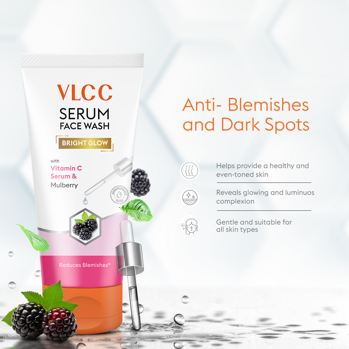 VLCC Vitamin C and Mulberry Serum Face Wash for AM and Aloe Vera Serum Face Wash for PM - Image 6 - Buy from Indicrest
