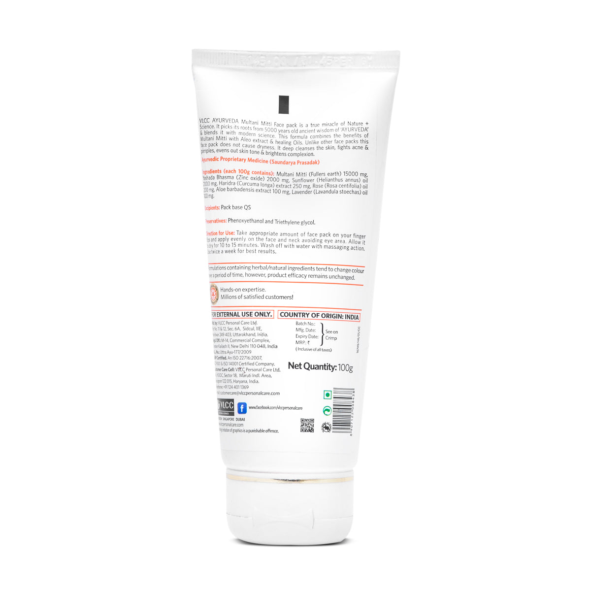 VLCC Ayurveda Multani Mitti Face Pack - 100 g - Image 6 - Buy from Indicrest