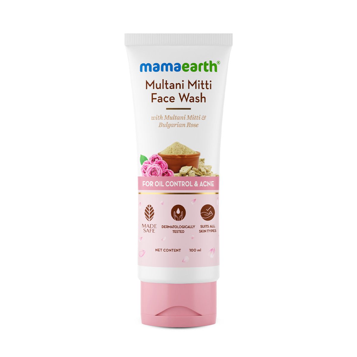 Mamaearth Multani Mitti Face Wash with Multani Mitti & Bulgarian Rose For Oil Control & Acne, 100ml - Image 9 - Buy from Indicrest