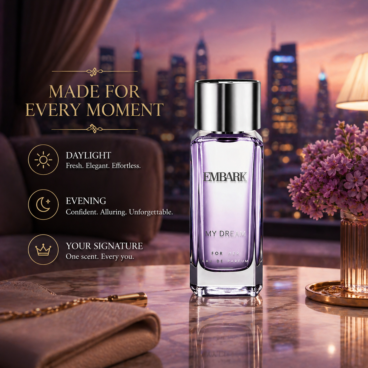 Embark Perfumes My Dream For Her - Eau De Parfum (EDP) FLORAL - ORIENTAL - WOODY, 100 ml