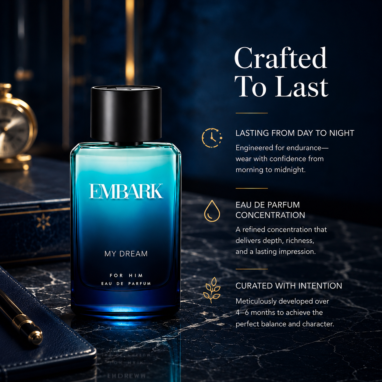 Embark Perfumes My Dream For Him - Eau De Parfum (EDP) WOODY - MARINE, 30 ml