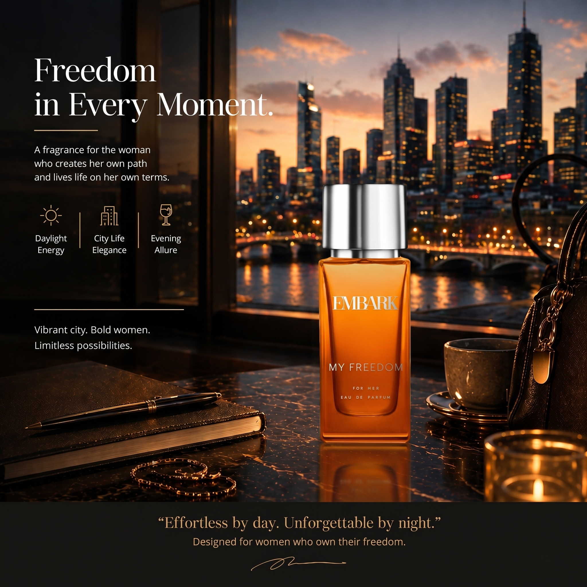 Embark Perfumes My Freedom For Her - Eau De Parfum (EDP) FLORAL - FRUITY - MUSKY, 30 ml
