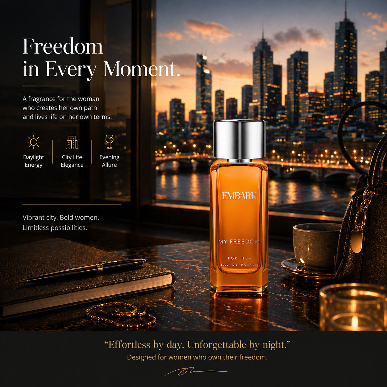 Embark Perfumes My Freedom For Her - Eau De Parfum (EDP) FLORAL - FRUITY - MUSKY, 100 ml
