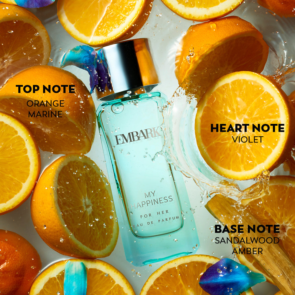 Embark Perfumes My Happiness For Her - Eau De Parfum (EDP) CITRUS - MARINE - FLORAL, 30 ml