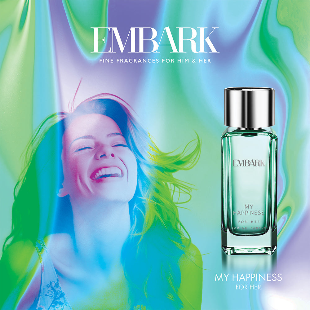 Embark Perfumes My Happiness For Her - Eau De Parfum (EDP) CITRUS - MARINE - FLORAL, 100 ml
