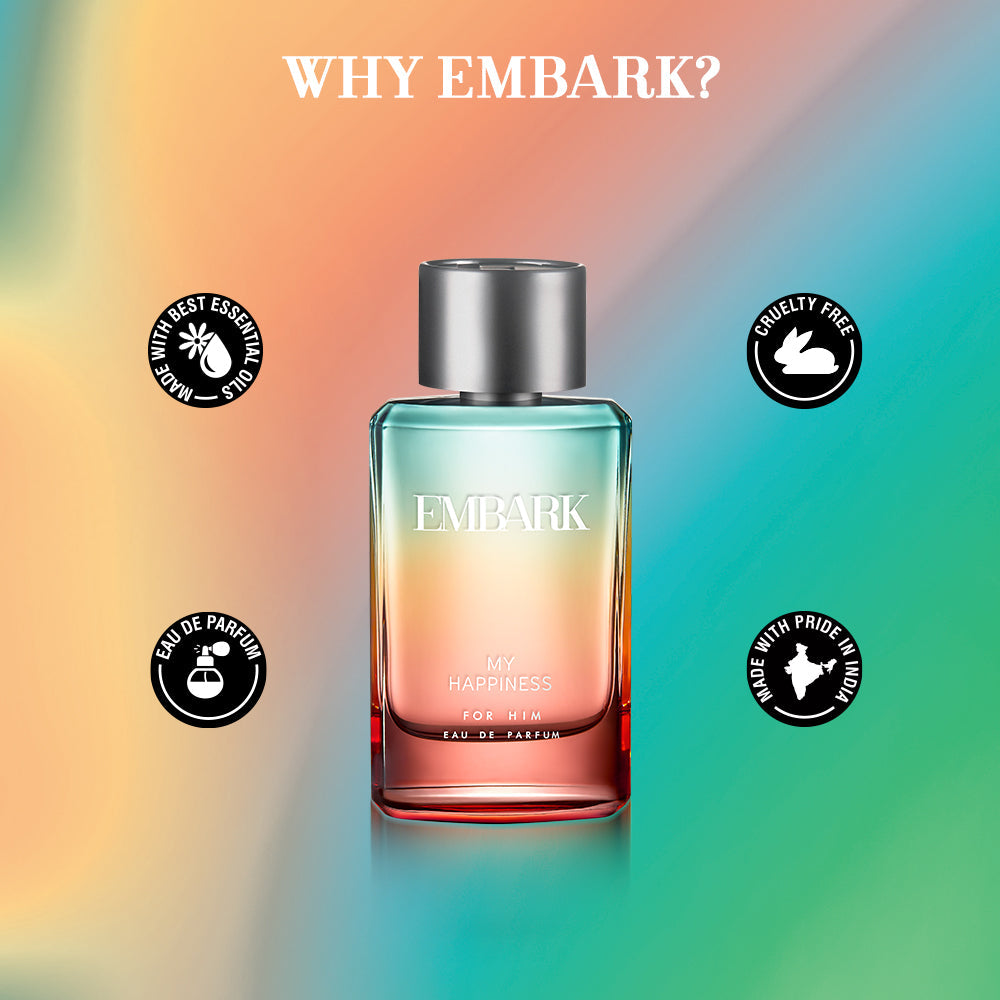 Embark Perfumes My Happiness For Him - Eau De Parfum (EDP) AROMATIC - WOODY, 100 ml