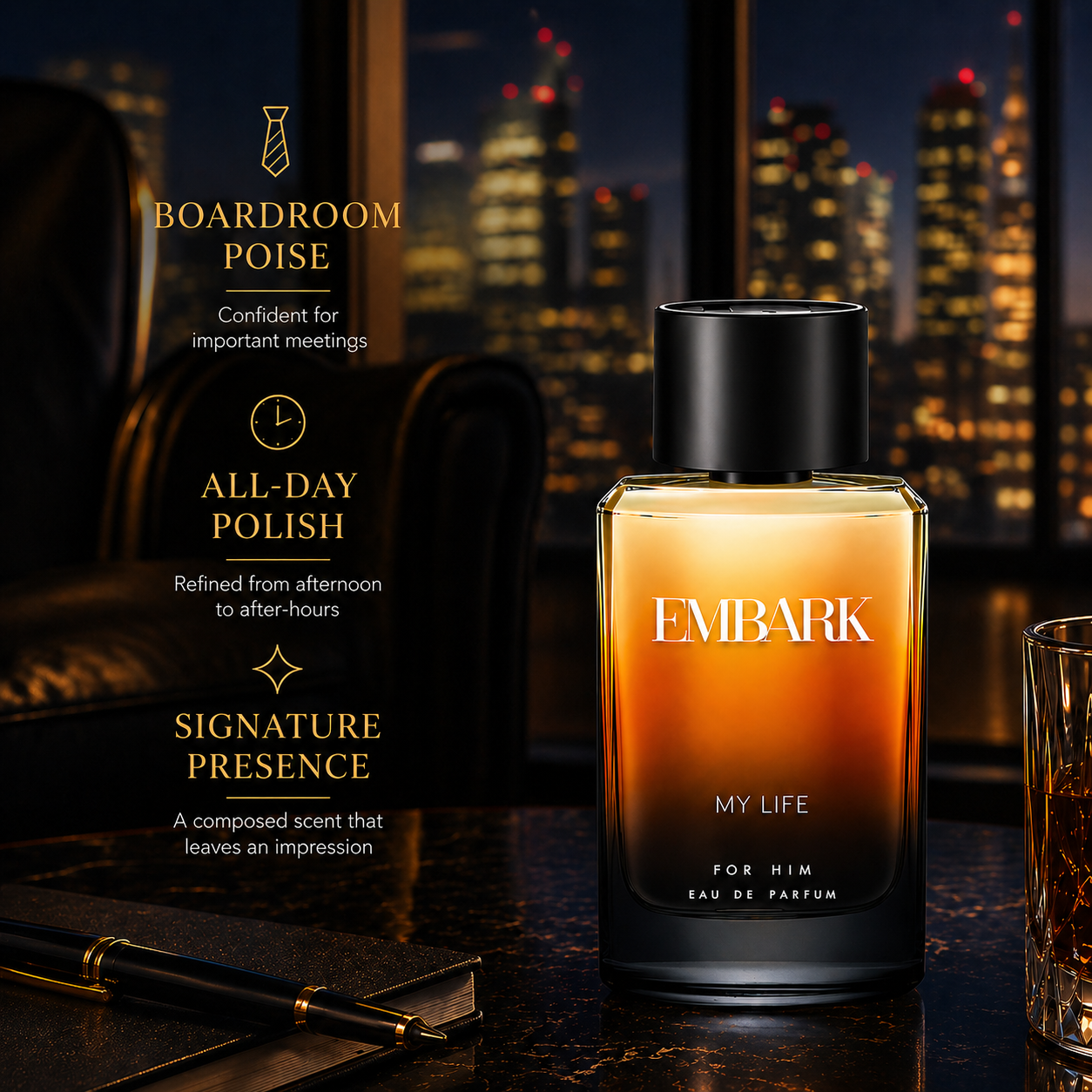 Embark Perfumes My Life For Him - Eau De Parfum (EDP) CITRUS - AMBERY, 100 ml